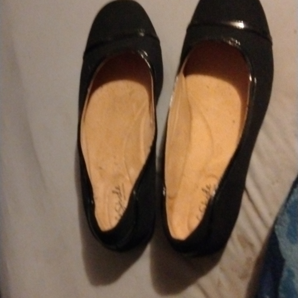 Black slack church shoes